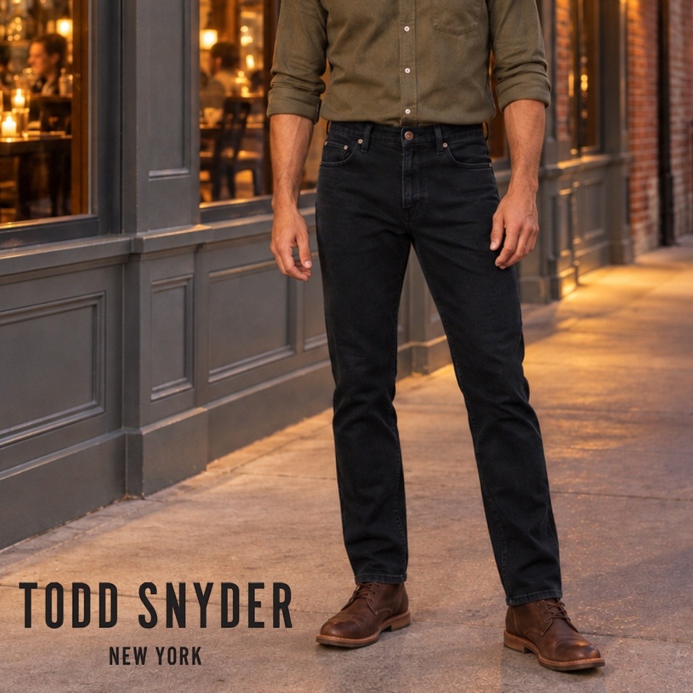 Todd Snyder, Black Slim Fit Jeans Size 31x32 Stretch Denim   35-JE037785-001